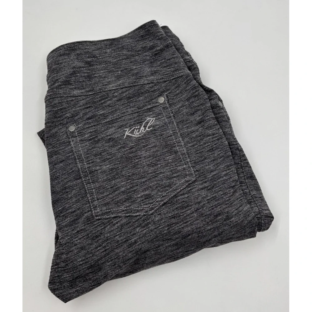 Kuhl Women's 6R Nylon/Polyester Gray Pull On Drawstring Athletic Straight‎ Pants